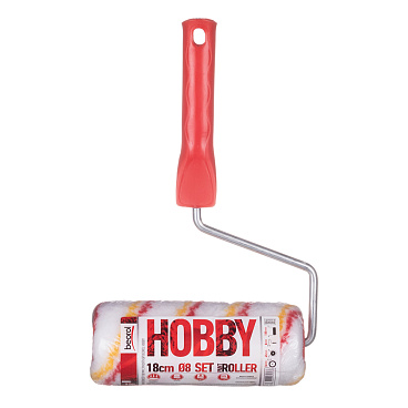 Валик полиэстер 180 мм d45 мм ворс 16 мм для водной основы с ручкой Beorol Hobby