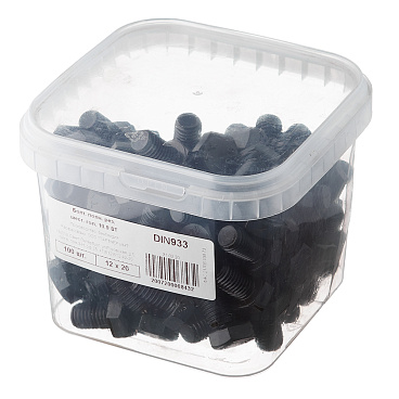 Болт оцинкованный M12x20 мм DIN 933 10,9 (100 шт.)
