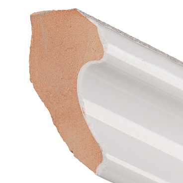 Уголок керамический правый 400х20 мм белый