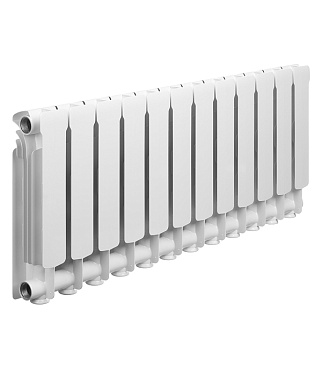 Радиатор алюминиевый Rifar Alum 350 мм 12 секций 1" боковое подключение белый