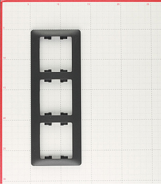 Рамка Systeme Electric Glossa трехместная антрацит (GSL000703)