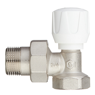 Клапан термостатический угловой Stout 3/4 НР(ш) х 3/4 ВР(г) для радиатора (SVR-2102-000020)