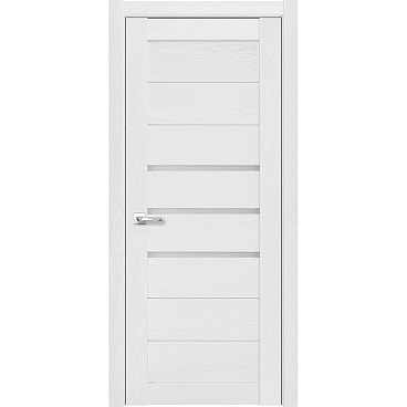 Дверь межкомнатная Мюнхен 01 600х2000 мм финишпленка 3D анкор серебристый со стеклом