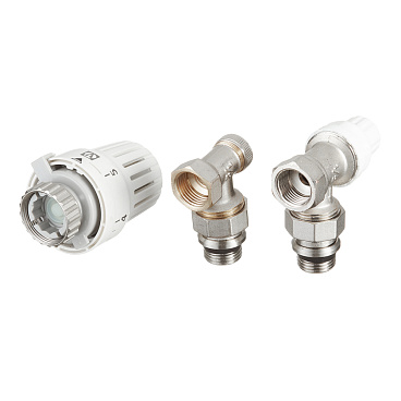 Комплект терморегулирующий угловой Valtec 1/2 для радиатора (VT.045.N.04)