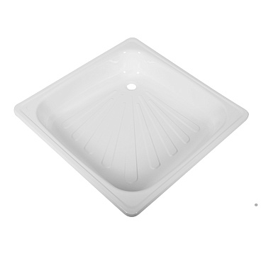 Поддон стальной 80х80х15 см квадрат белый низкий (XD-2101-800)