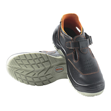 Сандалии рабочие кожаные размер 41 черные Мистраль