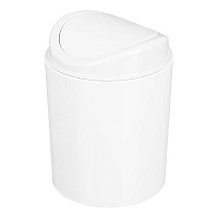 Ведро для мусора БытПласт с крышкой 1 л пластик белое