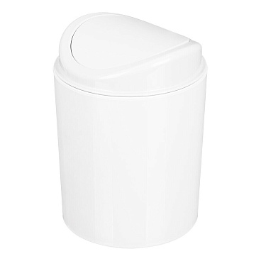 Ведро для мусора БытПласт с крышкой 1 л пластик белое