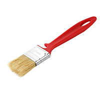 Кисть плоская натуральная щетина пластиковая ручка Wenzo Pro 35х10 мм для эмалей и лаков на алкидной основе