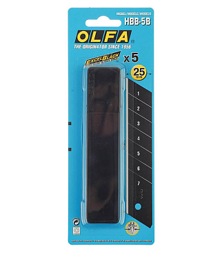 Лезвие для ножа Olfa 25 мм прямое (5 шт.) титановое покрытие