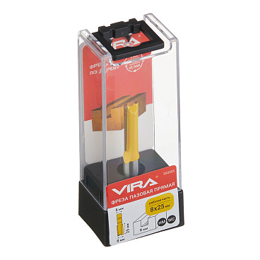 Фреза пазовая прямая Vira (553303) по дереву d8х25 мм