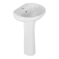 Комплект раковина с пьедесталом Lavelly Oval 49 см белая (OTZ212)