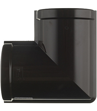 Угол желоба Docke Lux пластиковый d140 мм 90° шоколад RAL 8019