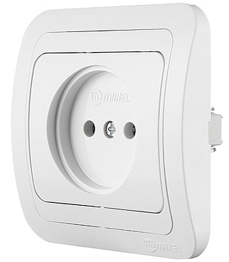 Розетка Makel Mimoza встраиваемая белая (12022)