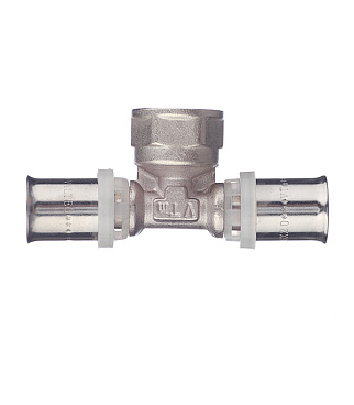 Тройник VALTEC (VTm.232.N.160416) 16(пресс) х 1/2 ВР(г) х 16(пресс)