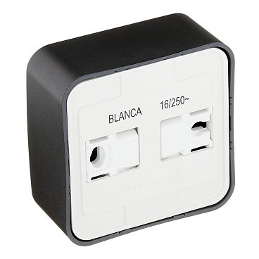 Розетка Systeme Electric Blanca накладная антрацит компакт (BLNRA110116)