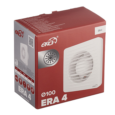 Вентилятор осевой Era 4 с антимоскитной сеткой 150х150 мм d100 мм белый