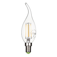 Лампа светодиодная филаментная Navigator E14  2700К 6 Вт 650 Лм 220 В свеча на ветру прозрачная
