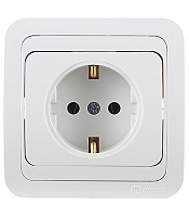 Розетка Makel Mimoza встраиваемая белая керамика (12008)