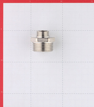 Ниппель переходной Stout 1 НР(ш) х 1/2 НР(ш) латунный (SFT-0004-000112)