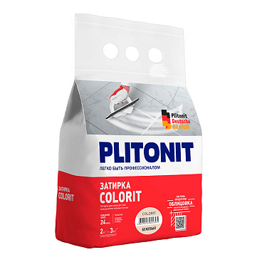 Затирка цементная эластичная Plitonit Colorit Premium бежевая пакет 2 кг