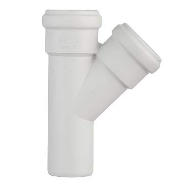 Тройник Ostendorf SKEA d58х58 мм 45° пластиковый бесшумный для внутренней канализации (332200)