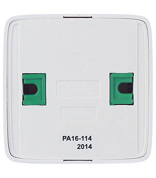 Розетка Hegel Alfa накладная белая со шторками (РА16-114)