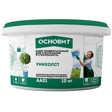 Клей для стеклообоев и стеклохолста Основит Унихолст AA01 готовый 10 кг