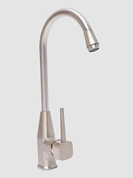 Смеситель для кухни WaMix хром с высоким поворотным изливом однорычажный (WM240318-5)