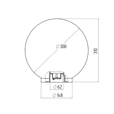 Светильник садово-парковый Svet Анелма белый 310 мм E27 100 Вт IP44 (1200-00100)