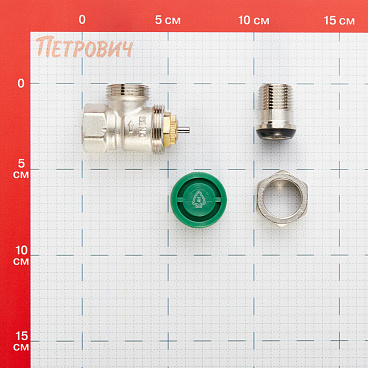 Клапан термостатический угловой Arrowhead Element 1/2 ВР(г) х 1/2 НР(ш) для радиатора (212122)