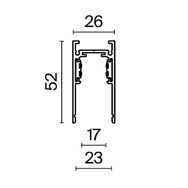 Шинопровод накладной/подвесной Technical TRX034-412W