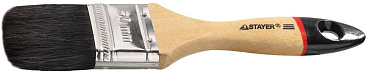 Кисть плоская STAYER ″UNIVERSAL-EURO″, чёрная натуральная щетина, деревянная ручка, 50мм