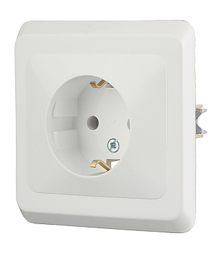 Розетка Systeme Electric Этюд встраиваемая белая (PC16-003B)