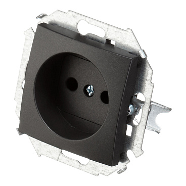 Розетка Simon 15 встраиваемая графит (1591431-038)