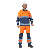 Костюм мужской сигнальный ГК Спецобъединение Брайт 56-58 рост 182-188 см оранжевый