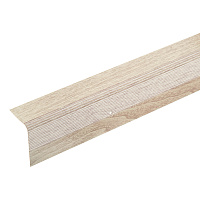 Порог алюминиевый угловой наружный 60х40х1800 мм дуб беленый