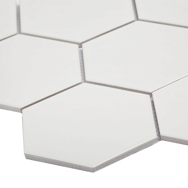 Мозаика Starmosaic Hexagon big белая керамическая 295х256х6 мм матовая