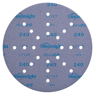 Диск шлифовальный Sunmight Ceramic d225 мм P240 на липучку пленочная основа (3 шт.) (78012R3)