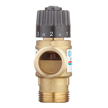 Клапан термостатический Stout подмешивающий 1 НР(ш) для отопления и ГВС 20-43 °С KVs 1,6 (SVM-0120-164325)