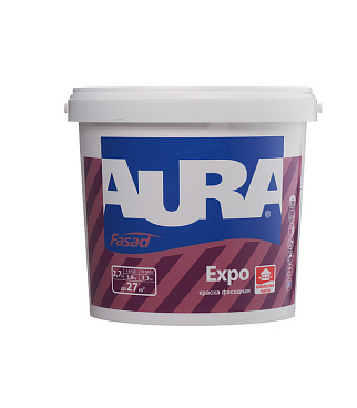 Краска фасадная Aura Fasad Expo акриловая база А белая 2,7 л