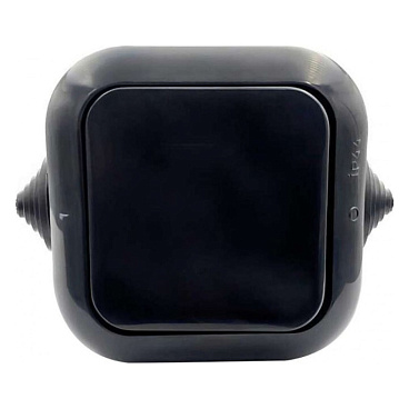 Выключатель Svet одноклавишный накладной черный (EV 0366-5511)