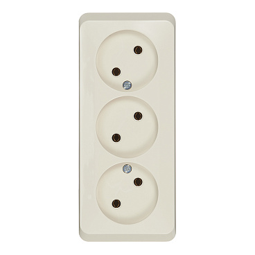 Розетка Systeme Electric Этюд накладная кремовая (PA16-009K)