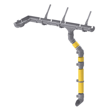 Труба водосточная пластиковая d80 мм 1 м Docke Standard пломбир RAL 9003