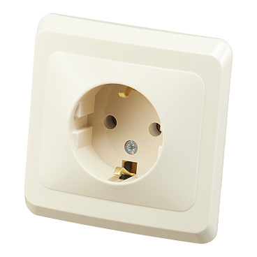 Розетка Systeme Electric Этюд встраиваемая бежевая (PC16-003K)
