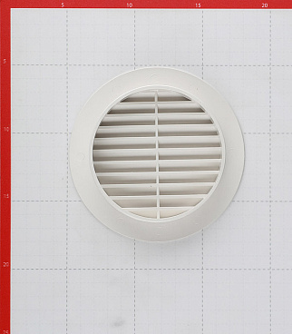 Решетка вентиляционная пластиковая наружная Era РКН d136 мм с фланцем d100 мм белая