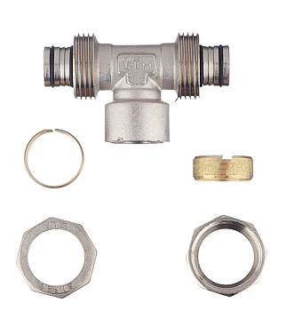 Тройник VALTEC (VTm.332.N.260526) 26 обж(ц) х 3/4 ВР(г) х 26 обж(ц)