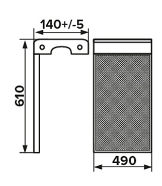Экран декоративный металлический Evecs ДМЭР 610х490 мм белый 5-ти секционный