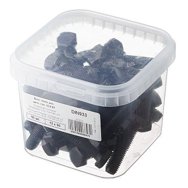 Болт оцинкованный M12x50 мм DIN 933 10,9 (50 шт.)