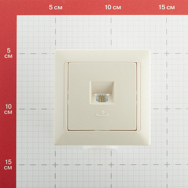 Розетка телефонная Svet встраиваемая бежевая RJ11 (SV1001-0041)